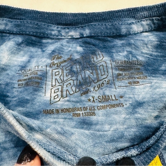 The Original Retro Brand U of Michigan Wolverines Tie Dye Crop Graphic T-shirt - Picture 3 of 6